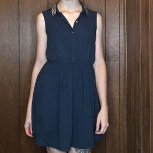 Forever 21 Navy Blue Chiffon dress